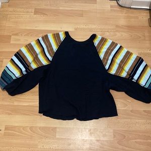 Free People Women M Black Dolman Sleeve Sweater